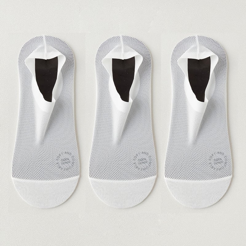 đ„ 3-pack osynliga strumpor med grepp đ§Š â Andningsbar, lĂ„gskuren, halksĂ€ker och svettabsorberande design