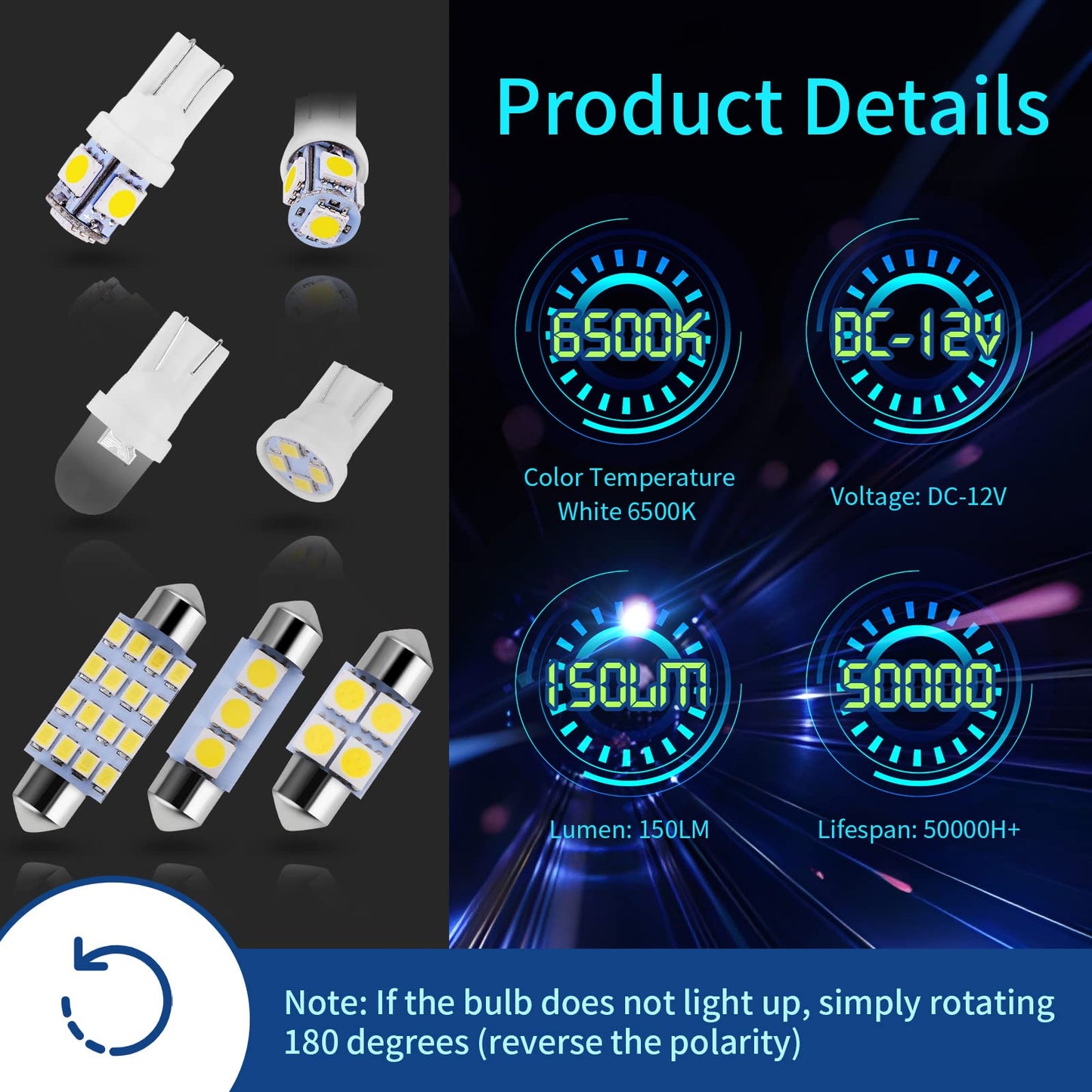 💡 LED-belysningssats för bilinteriör, 42 delar – uppgradering med extra stark belysning