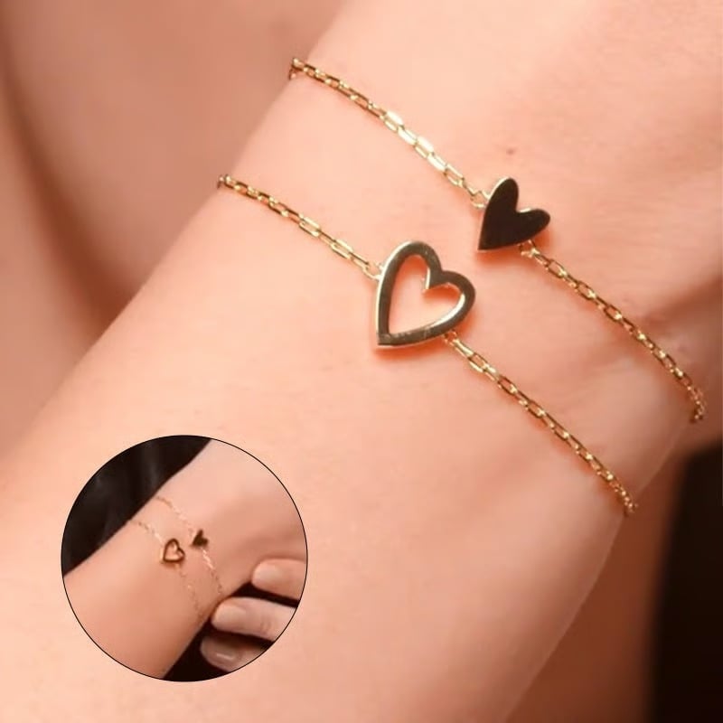 💗Justerbart armbandspaket med två armband: Kärlek och vänskap