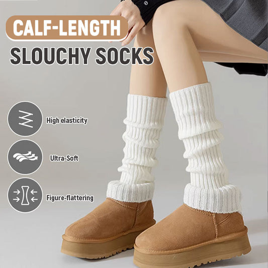 Kalvlånga slouchy-strumpor
