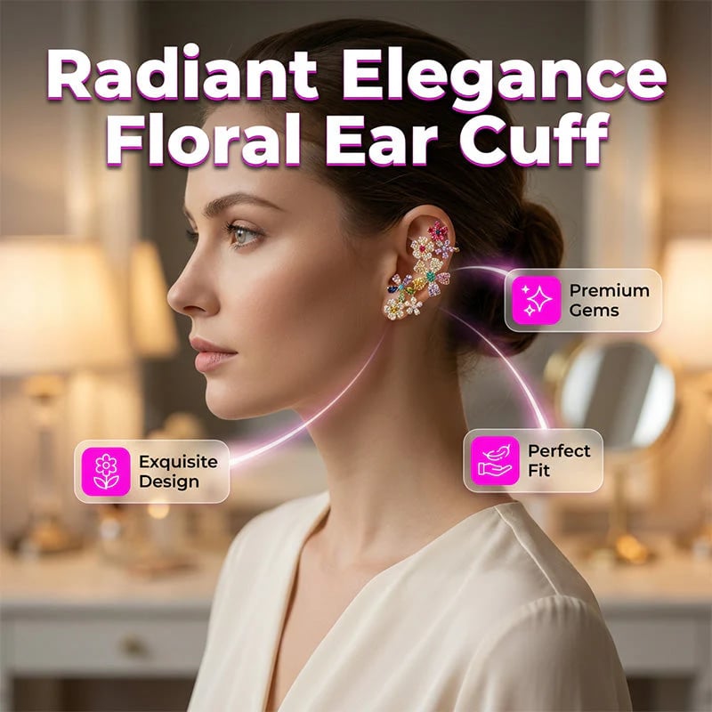 🌸 50 % RABATT UNDER BEGRÄNSAD TID! ✨ Öronhängen med livfullt blommönster – flerfärgade strassstenar, lätta, allergivänliga 💎