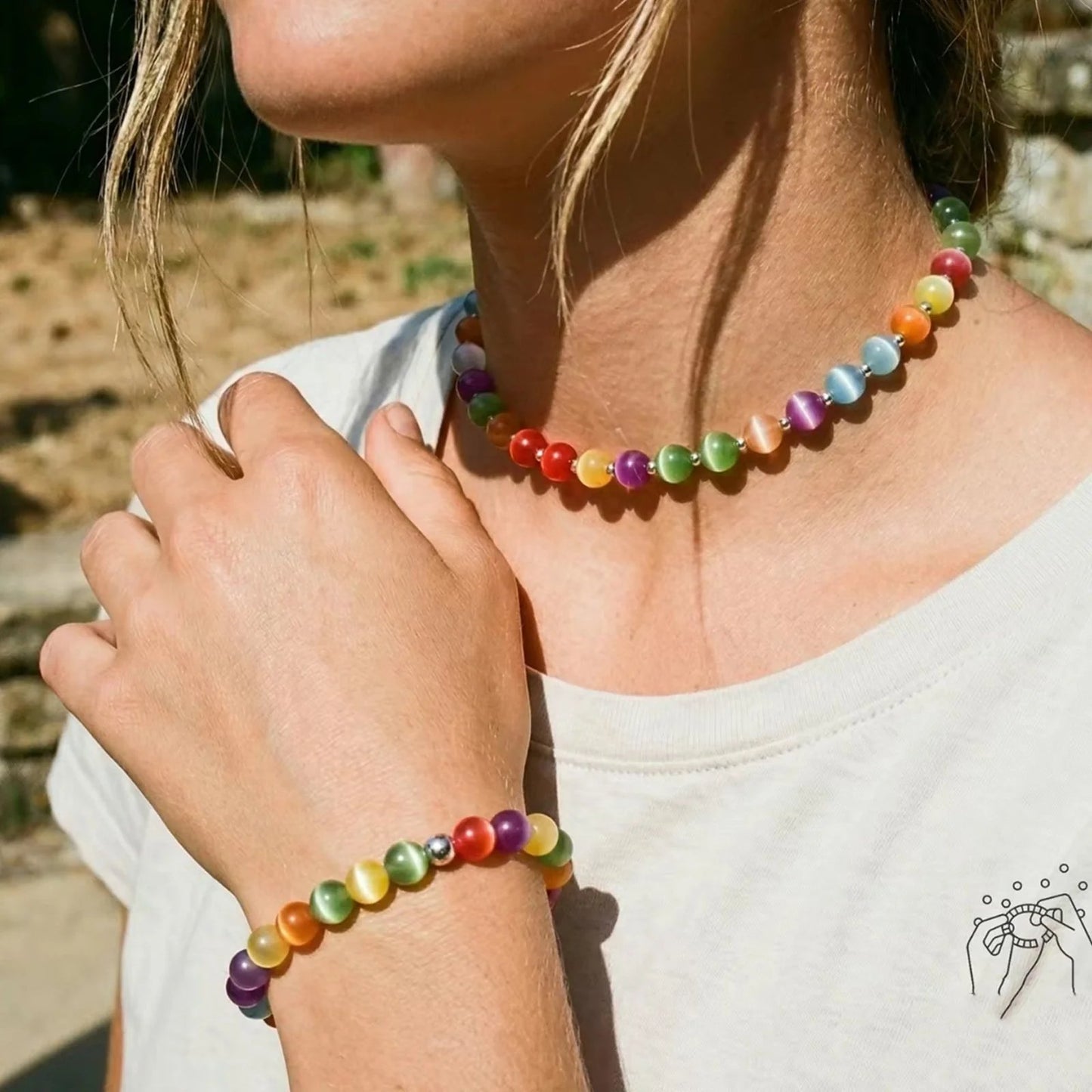 🌈 Dopamine – Kollektion med UV-reaktiva smycken med pärlor