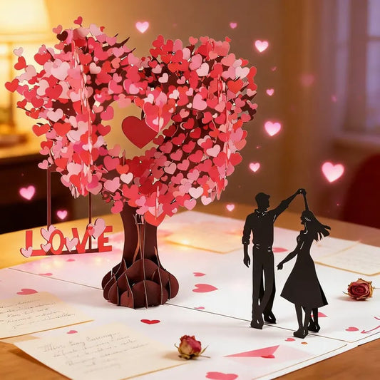 💌Premium 3D pop-up romantiskt jubileums- och valentinkort