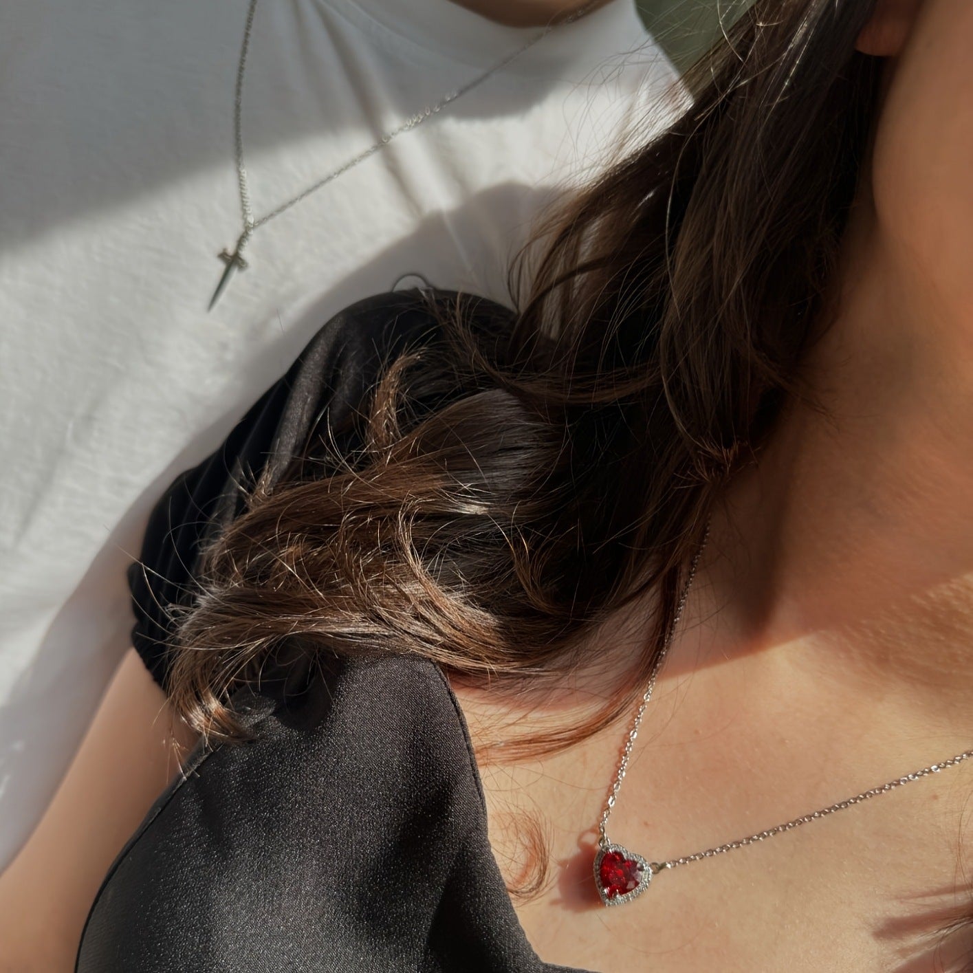 ❤️🗡️Svärd och hjärta matchande halsband