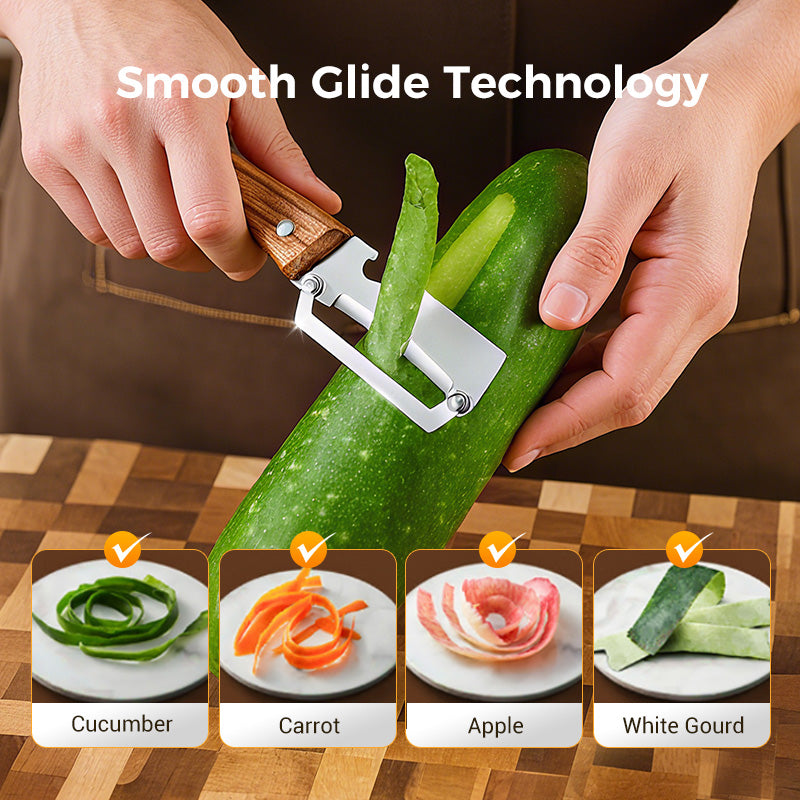 🥕 KÖP 2, FÅ 1 GRATIS! 🔥 Multifunktionell grönsaksskalare för köket – blad i rostfritt stål, ergonomiskt handtag och perfekt för frukt och grönsaker ✨