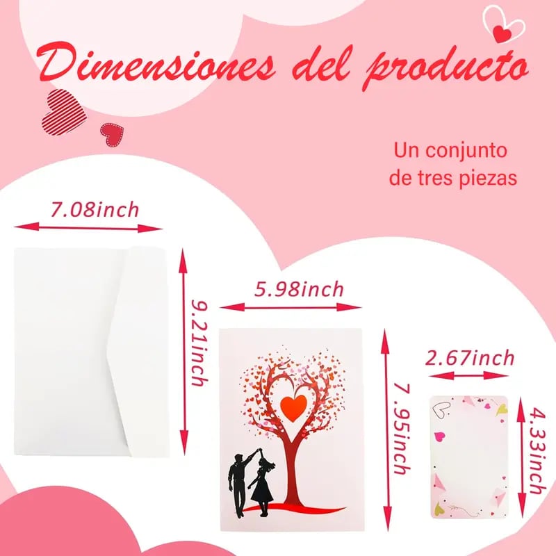 💌Premium 3D pop-up romantiskt jubileums- och valentinkort