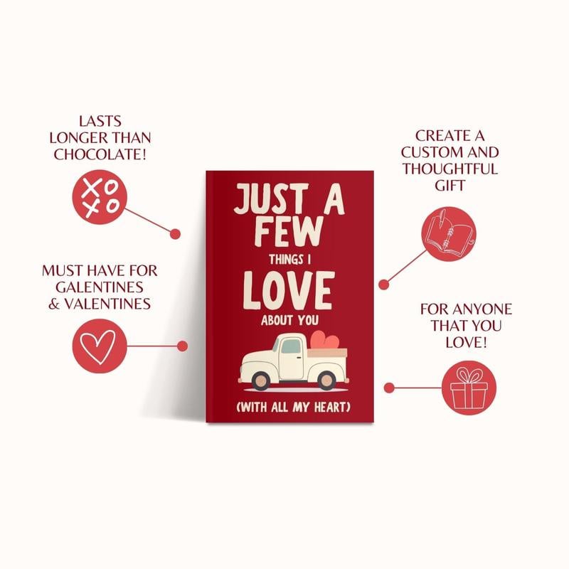 🎁Sista dagen 49 % rabatt💖Några saker jag älskar med dig (av hela mitt hjärta) Fyll i tomrummet-presentbok📚