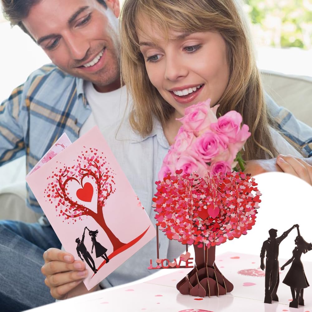 💌Premium 3D pop-up romantiskt jubileums- och valentinkort
