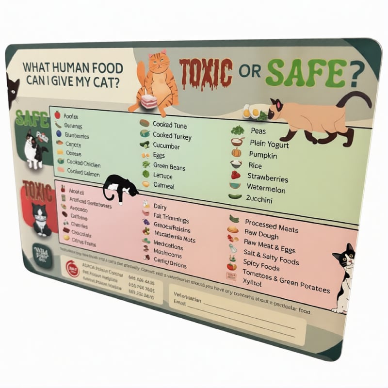 "Kan min hund/katt äta detta?" Magnet – Den ultimata snabbguiden för husdjursägare! Kylskåpsmagnet för djur