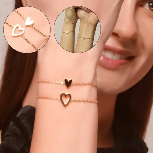 💗Justerbart armbandspaket med två armband: Kärlek och vänskap