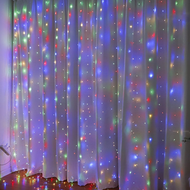 🎁Tidig julrea 49 % rabatt🎅LED-ljusslinga, USB-driven LED-ljusgardin för presentförpackning