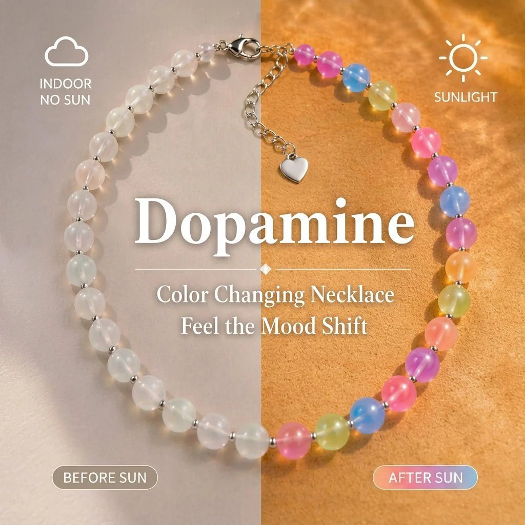 🌈 Dopamine – Kollektion med UV-reaktiva smycken med pärlor