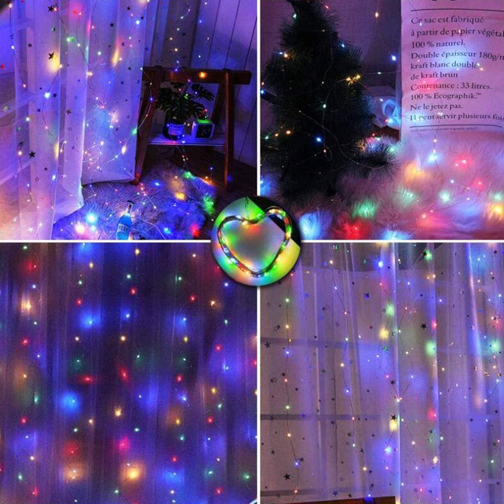 🎁Tidig julrea 49 % rabatt🎅LED-ljusslinga, USB-driven LED-ljusgardin för presentförpackning