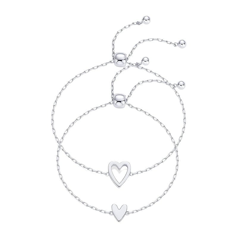 💗Justerbart armbandspaket med två armband: Kärlek och vänskap