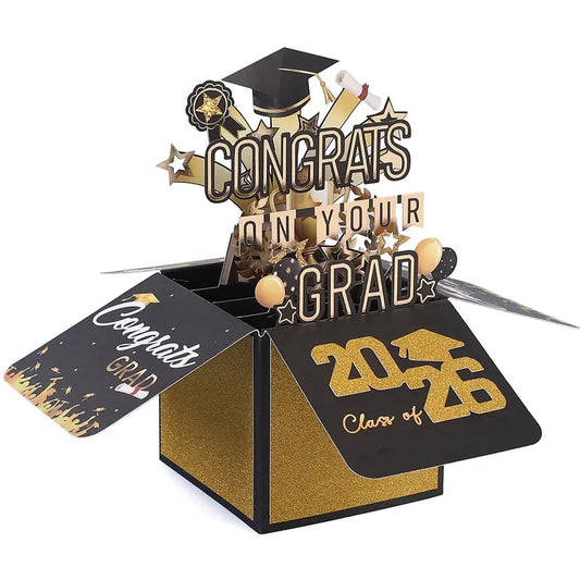 🎓Pop-up-kort till examen 2026 – 3D-kort med gratulationer till examen, inklusive kuvert💌