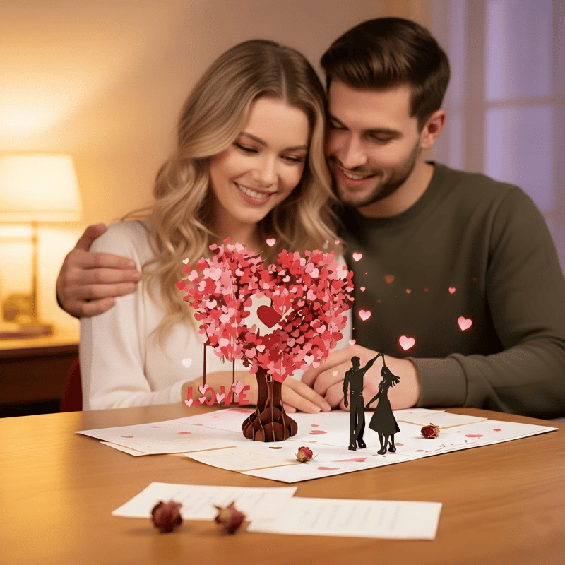 💌Premium 3D pop-up romantiskt jubileums- och valentinkort