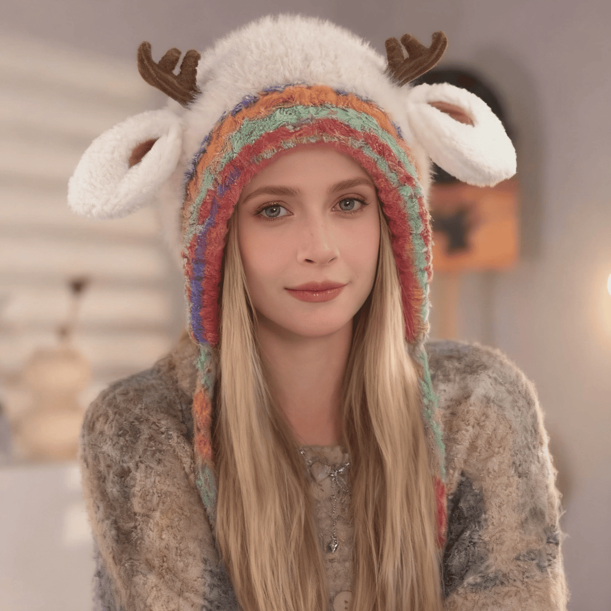 🎅 Julmössa med renhorn – ett bedårande och mysigt vintertillbehör