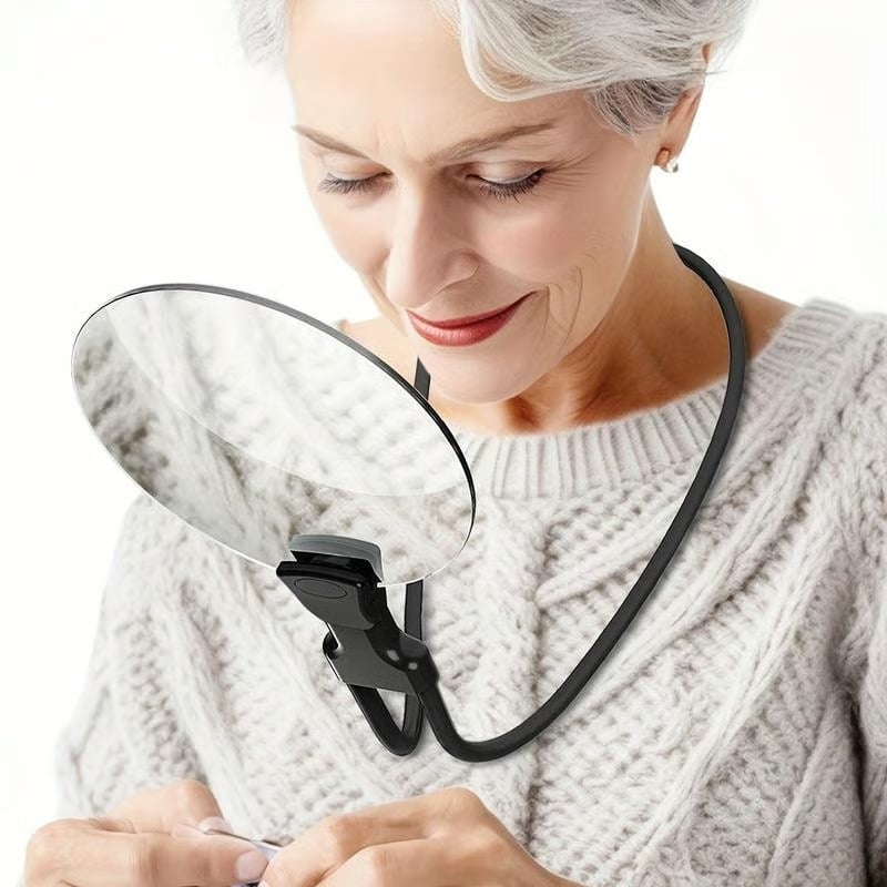 🔥SISTA DAGEN 35 % RABATT - 👵🔎För äldre 5X förstoringsglas med 4,33" lins — Handsfree, bärbar och multifunktionell förstoringsglas