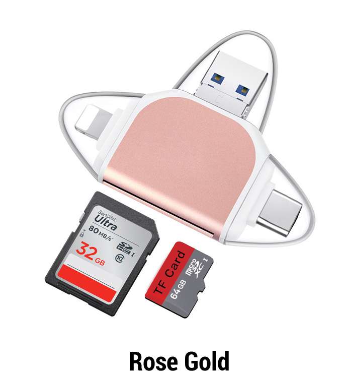 4-i-1 multifunktionell kortläsare