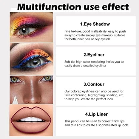 Långvarig vattenfast eyelinerpenna, trendig ögonmakeup