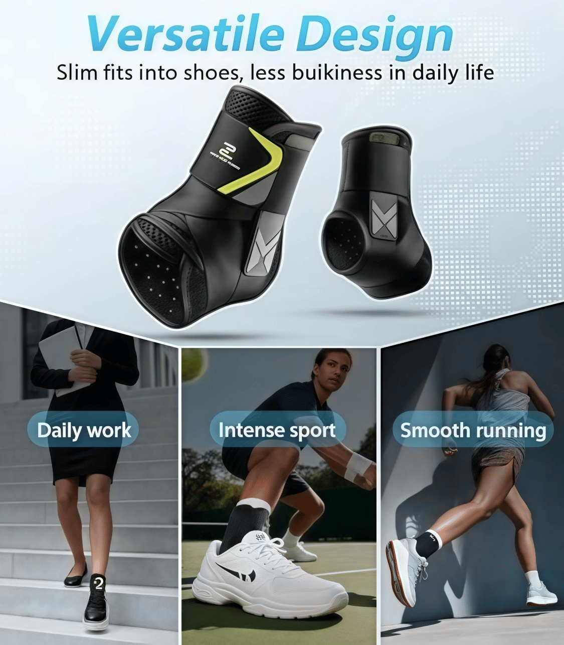 🔥Instant-Fit fotledsstöd – sidostabiliserat, halkfrit🎯