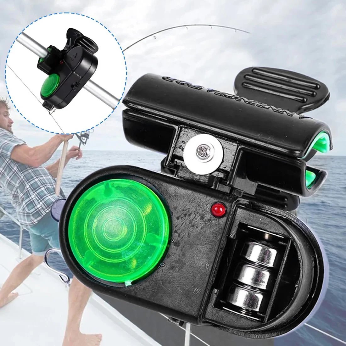 🔥Sista dagen – 49 % rabatt –🎣Fiskebetlarm med LED-lampa