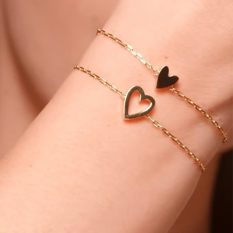 💗Justerbart armbandspaket med två armband: Kärlek och vänskap