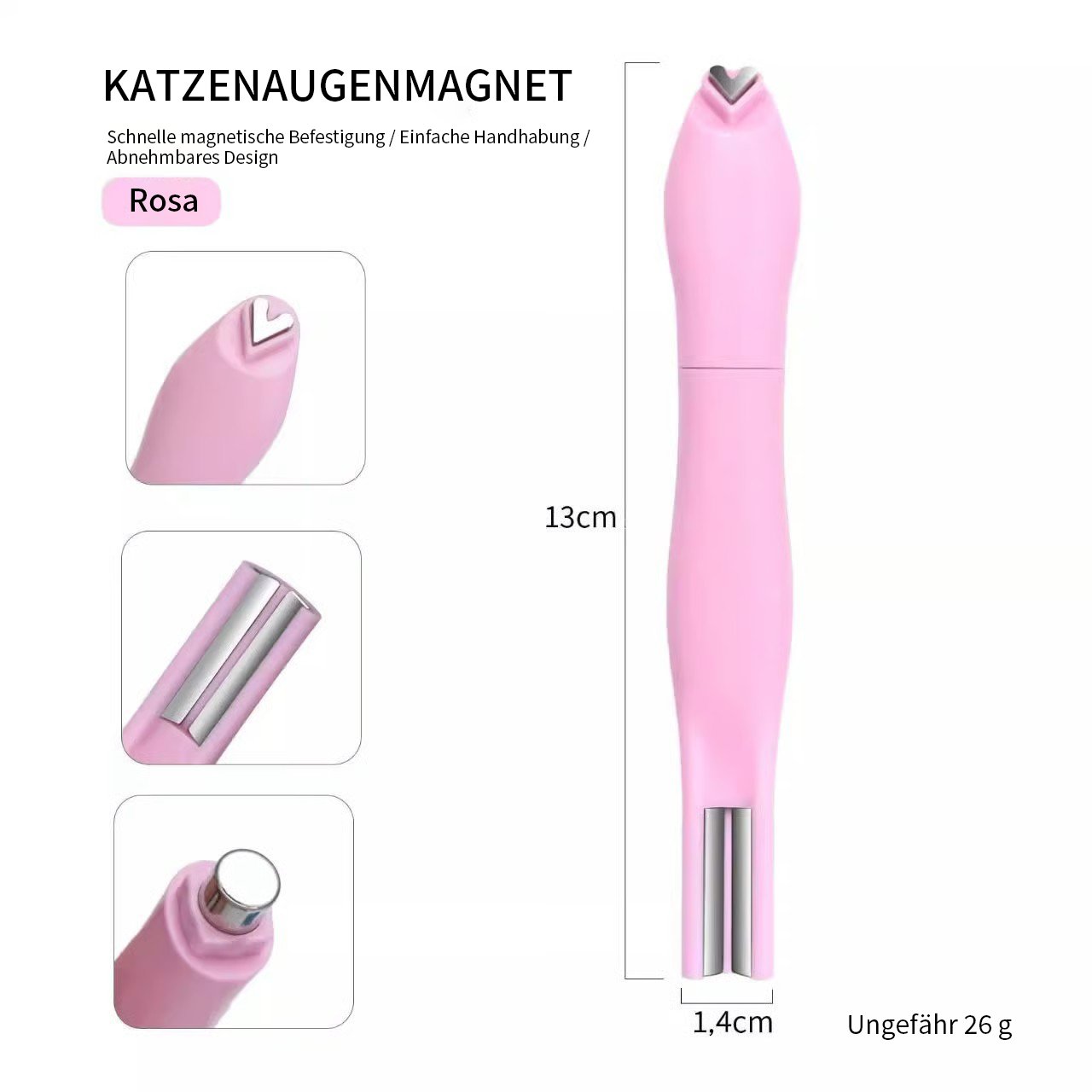 3-i-1 Cat Eye Nageldesign Magnetpenna