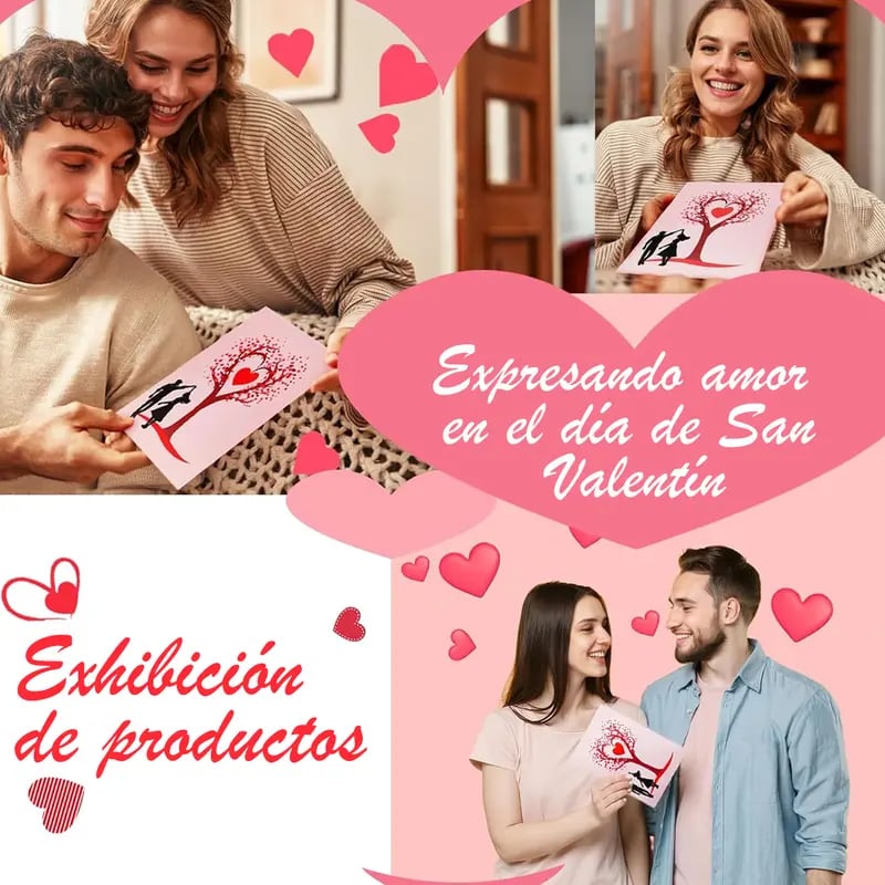 💌Premium 3D pop-up romantiskt jubileums- och valentinkort