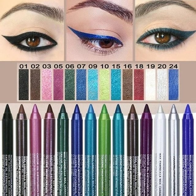 Långvarig vattenfast eyelinerpenna, trendig ögonmakeup
