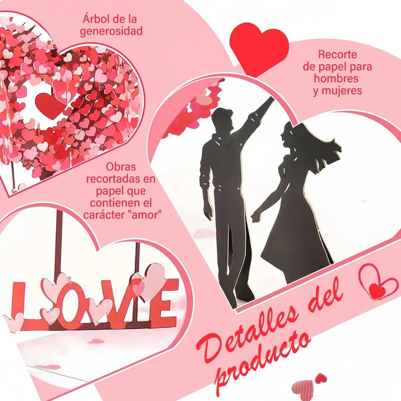 💌Premium 3D pop-up romantiskt jubileums- och valentinkort