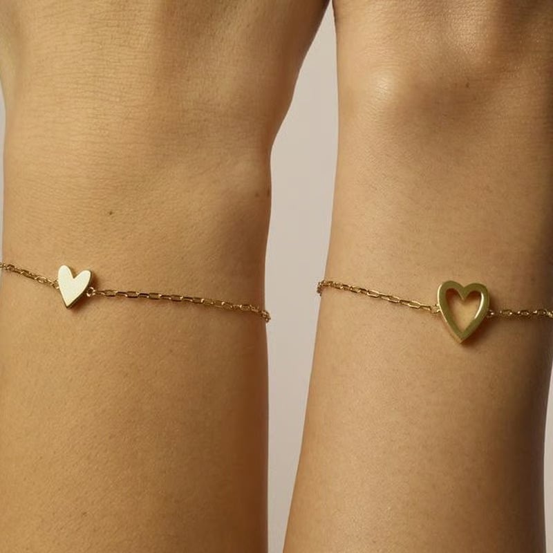 💗Justerbart armbandspaket med två armband: Kärlek och vänskap