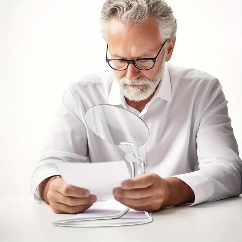 🔥SISTA DAGEN 35 % RABATT - 👵🔎För äldre 5X förstoringsglas med 4,33" lins — Handsfree, bärbar och multifunktionell förstoringsglas