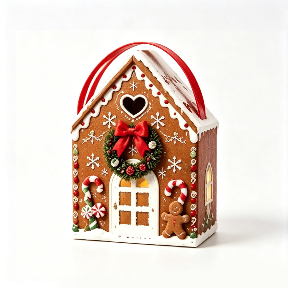 🏠 Presentask med ”Christmas Cottage”-handtag – festlig 3D-förpackning i form av ett hus för små godsaker
