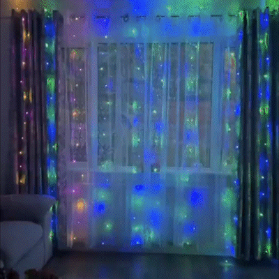 🎁Tidig julrea 49 % rabatt🎅LED-ljusslinga, USB-driven LED-ljusgardin för presentförpackning