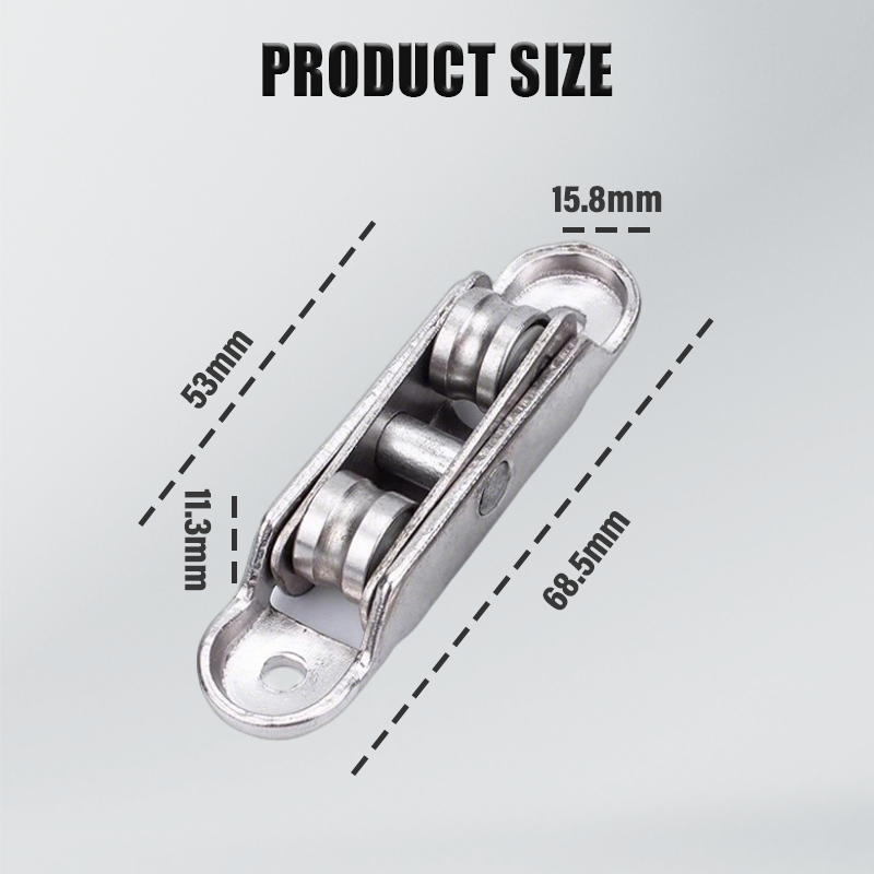 🔧 Rullhjul i zinklegering, serie 80/88, för PVC-dörrar och -fönster