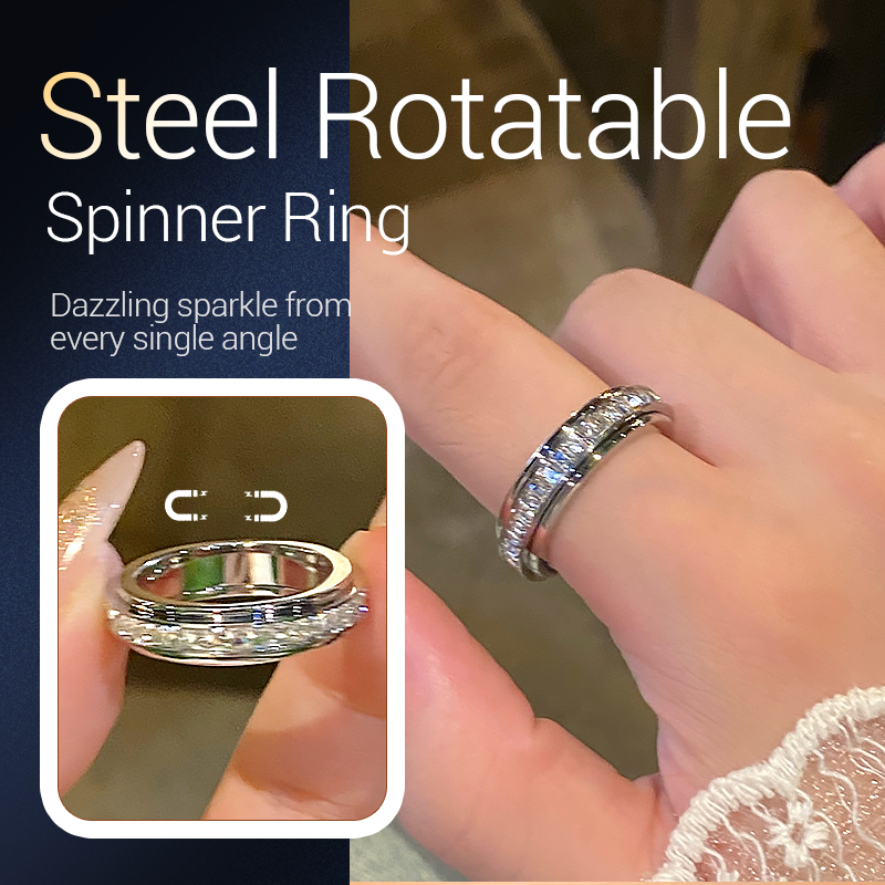 💖Black Friday Mega Deal – 50 % rabatt!💖Roterande spinnerring tillverkad av titanstål med zirkoniumoxid