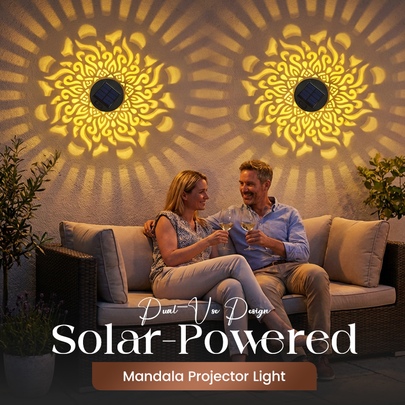 📢📢50 % RABATT!!!⏰Solcellsdriven mandalaprojektor